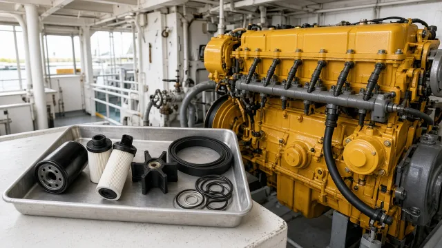 Komatsu 6M95 marine engine maintenance and service