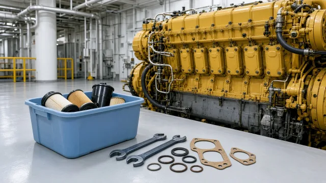 Komatsu SA6D140 marine engine maintenance and service