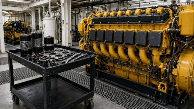 Komatsu SAA6D170 marine engine maintenance and service