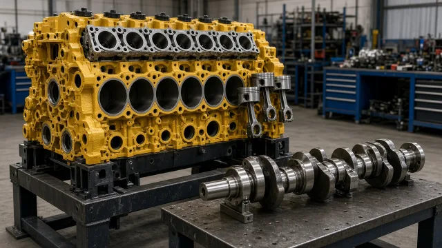 Komatsu SAA6D170 marine engine overhaul and rebuild inspection