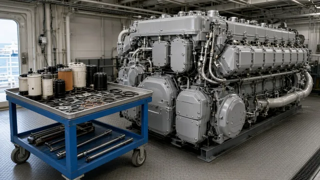 Mitsubishi S12R marine engine maintenance and service information