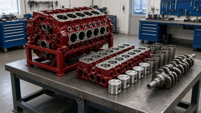 Scania D16 / DI16 / V8 marine engine parts — overhaul & major parts guide