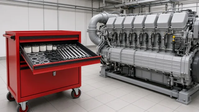 Wärtsilä 7L25DF marine engine maintenance and service information