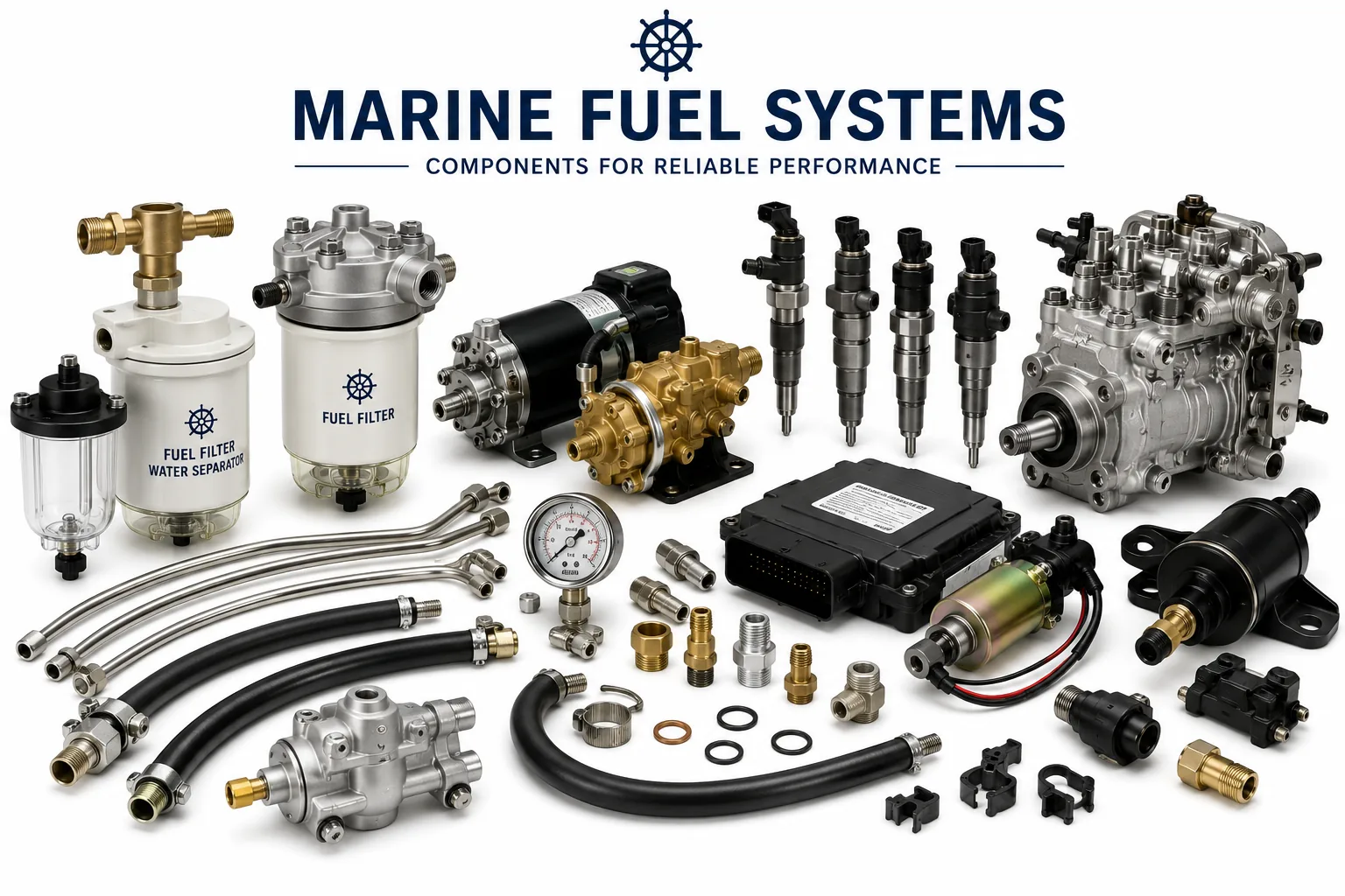 High-performance commercial marine fuel filters and replacement primary filter elements for vessel diesel engines by Alfa Marine Spare Parts.