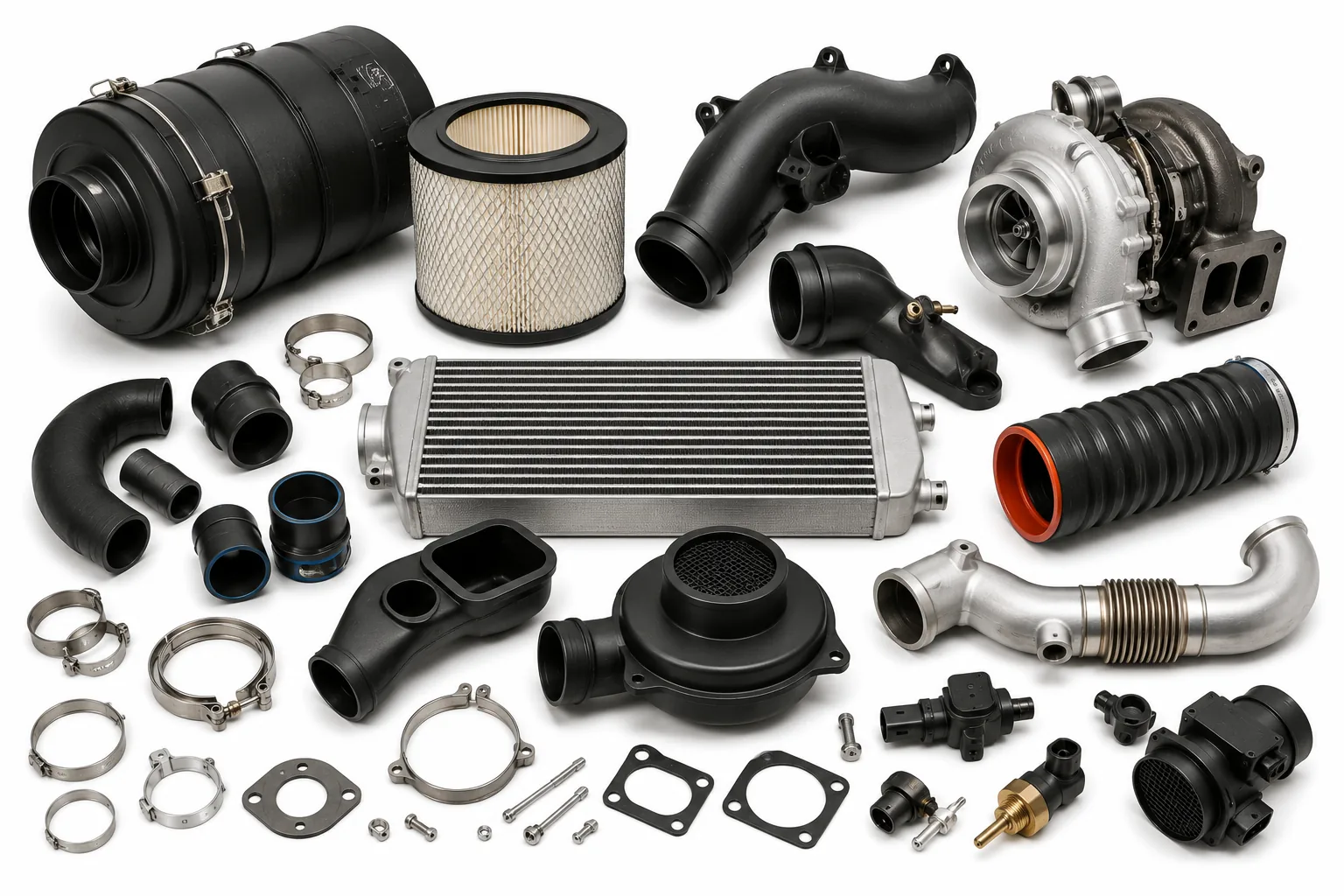 Commercial marine diesel engine air systems, heavy-duty intake components, air-handling assemblies, and ventilation parts by Alfa Marine Spare Parts.