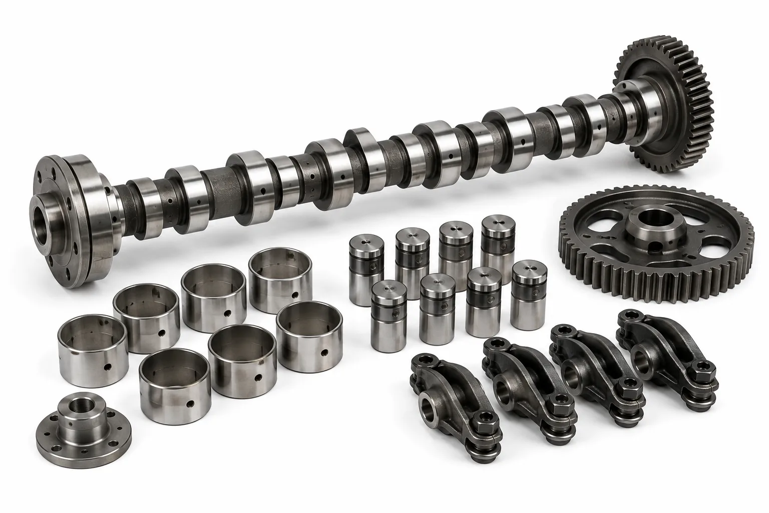 Precision-engineered marine engine camshafts, gear trains, and valvetrain components by Alfa Marine.