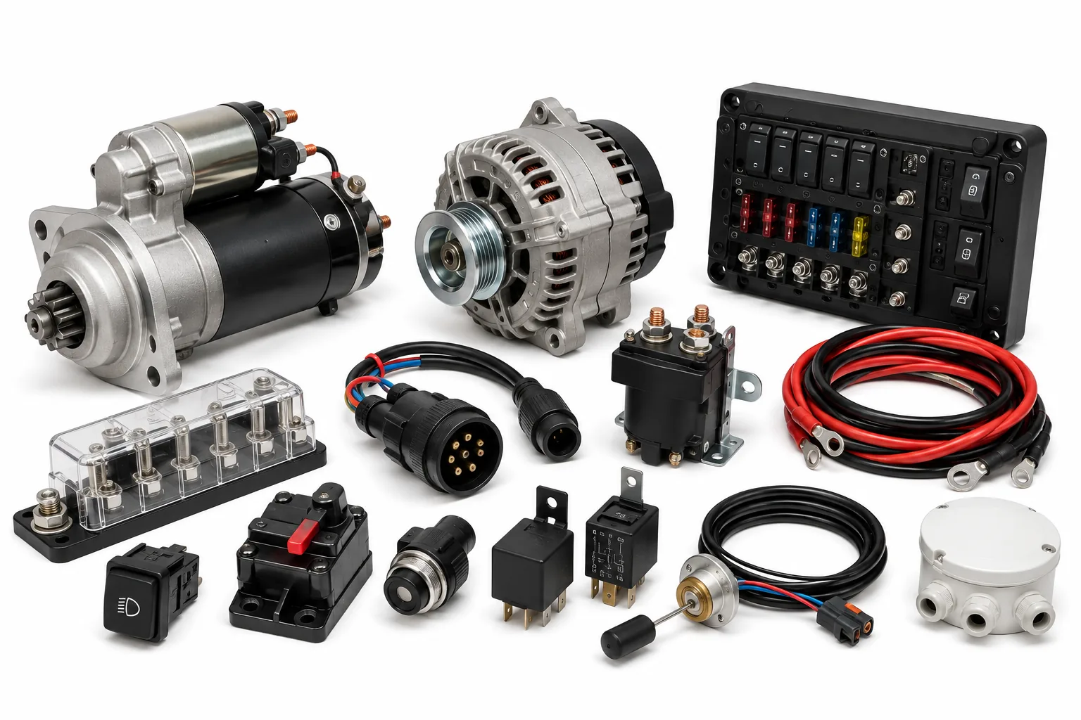 Commercial marine electronic control components, heavy-duty vessel engine ECMs, relays, digital control modules, and marine power electronics by Alfa Marine Spare Parts.