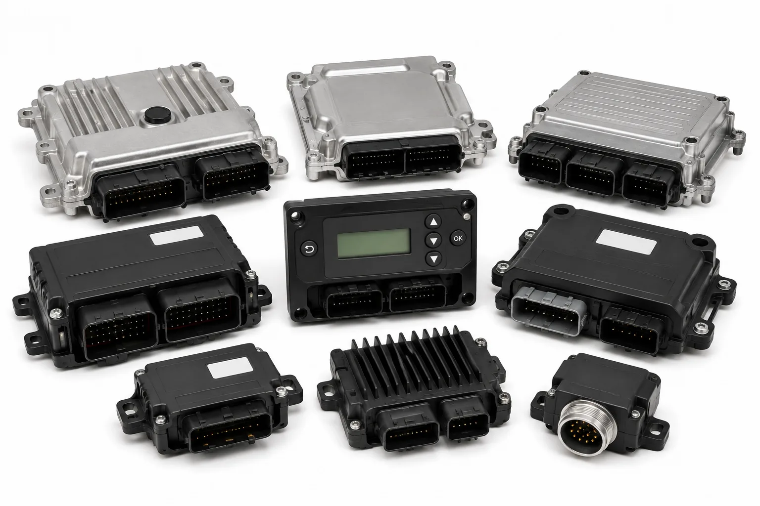 Industrial marine engine electronic control modules, vessel ECU replacements, programmable engine management computers, and diagnostic ECM units by Alfa Marine Spare Parts.