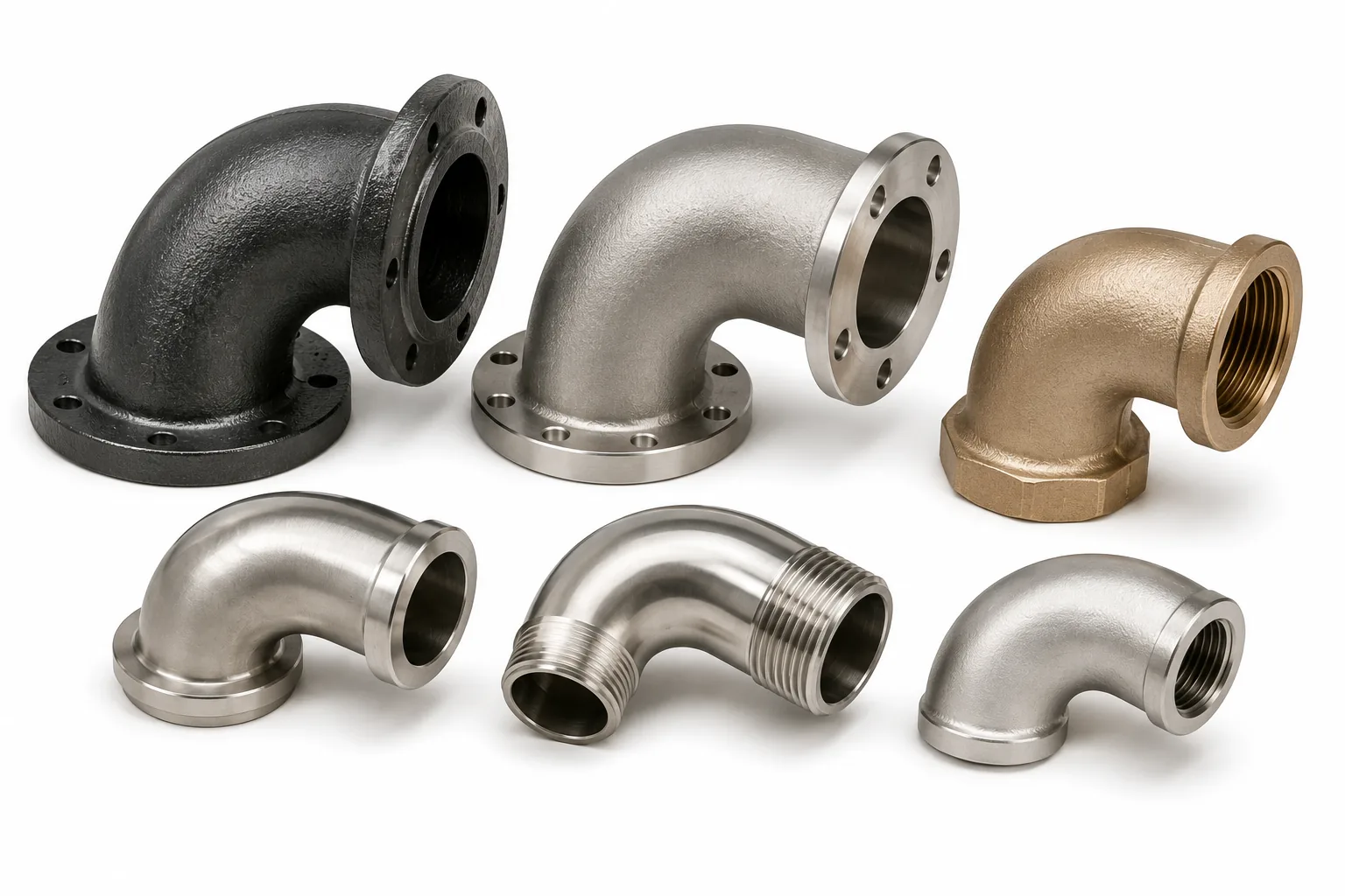 Marine wet exhaust elbows, stainless steel mixing elbows, and exhaust piping adapters by Alfa Marine.