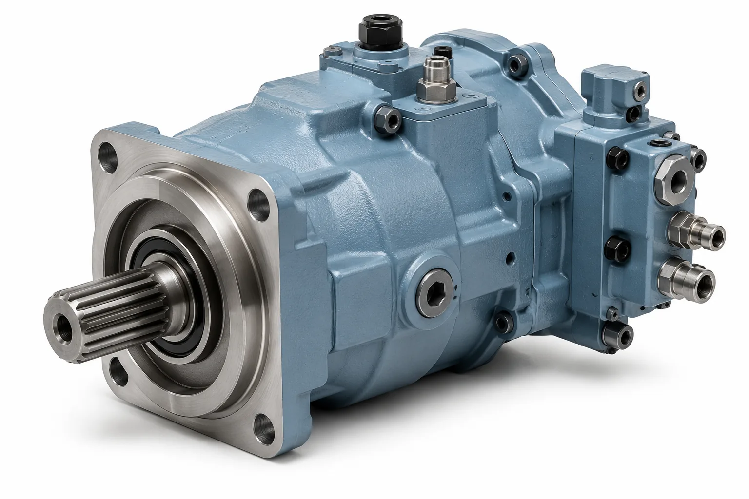 Commercial marine hydraulic pump assemblies, high-pressure piston pumps, and gear pumps for vessel machinery by Alfa Marine Spare Parts.