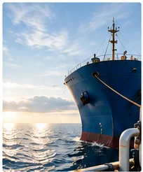 Commercial vessel at sea