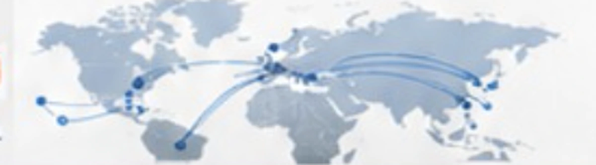 Worldwide logistics map