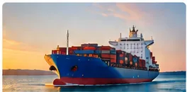 Commercial vessel at sea