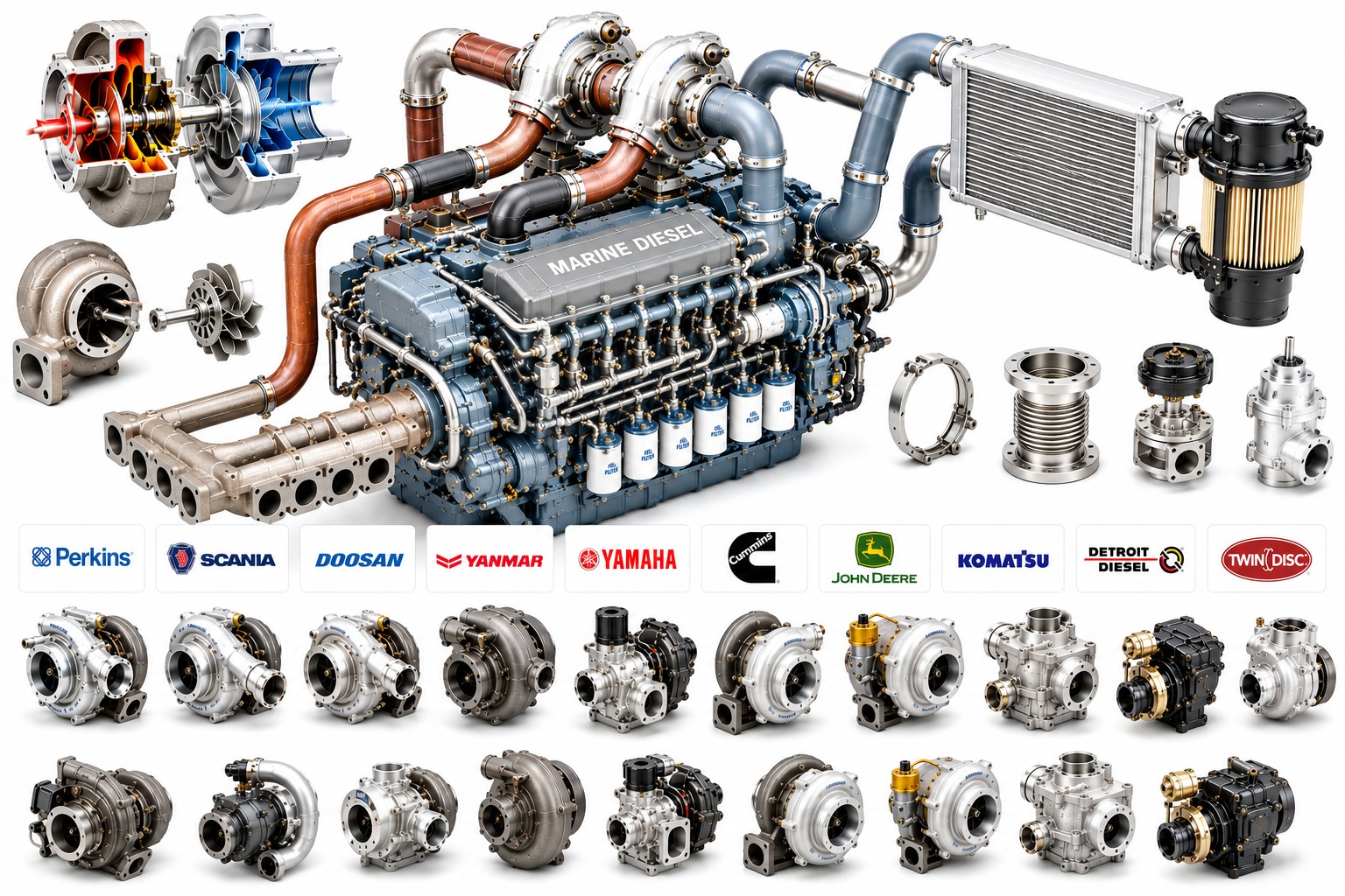 Marine turbocharger